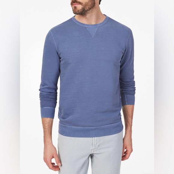 Faherty Long Sleeve Beach Crew Neck Sweatshirt Medium Mens Blue Fade casual. 23 - Picture 1 of 9